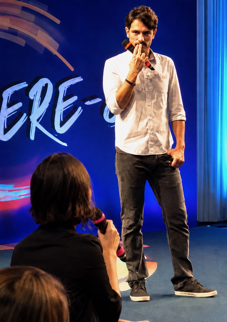 Carlos Canhisares lecionando, criador do Health Boost 23